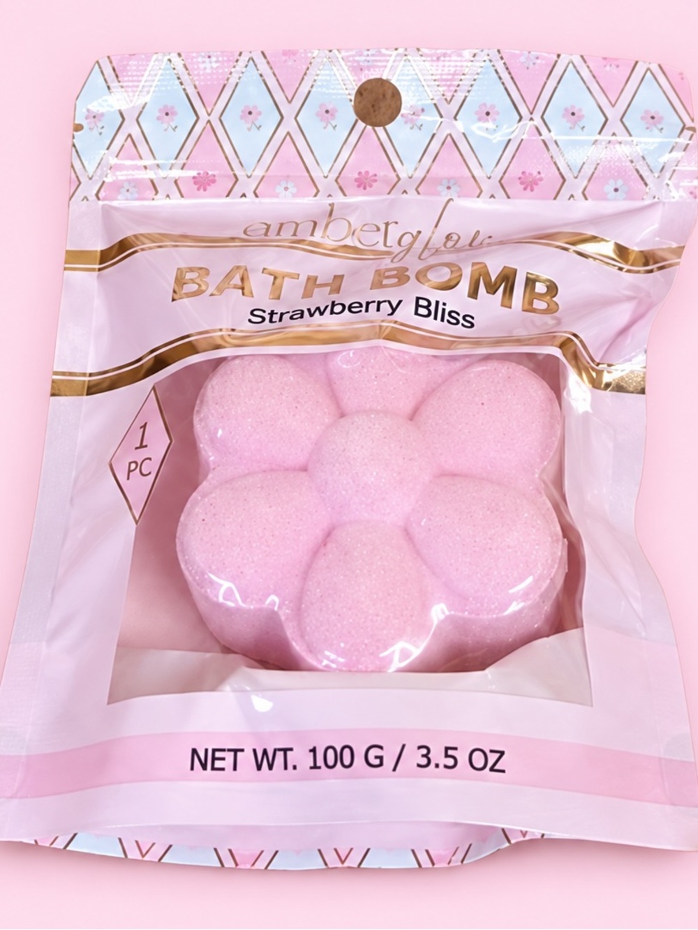 Amberglow Strawberry Bliss Bath Bomb